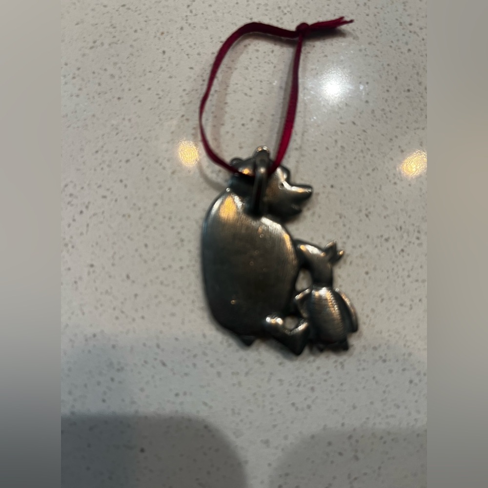 Vintage Disney & Danforth Pewter Winnie The Pooh Christmas Ornament - Picture 3 of 4